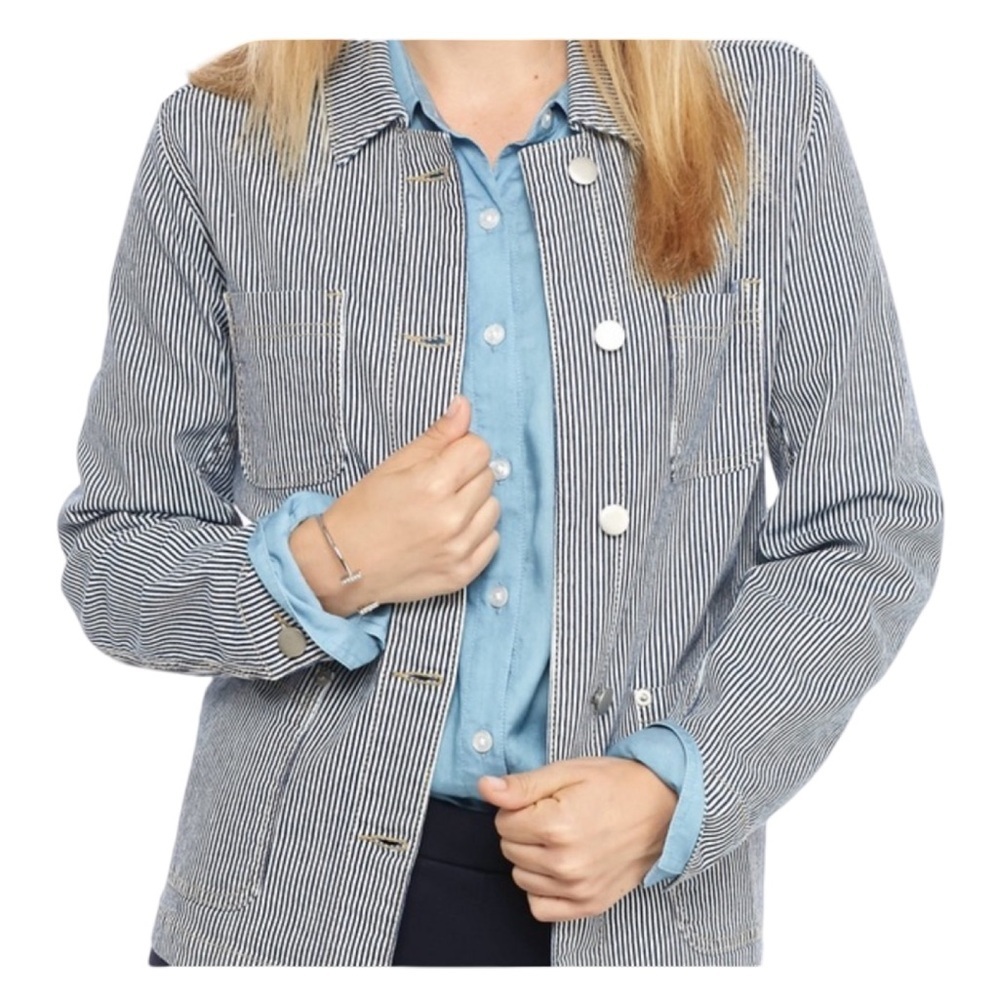 Crown & Ivy Railroad Stripe Jacket – S